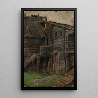 Akseli GallenKallela - Runonlaulaja Pahkomin talo Akonlahdelta.webp