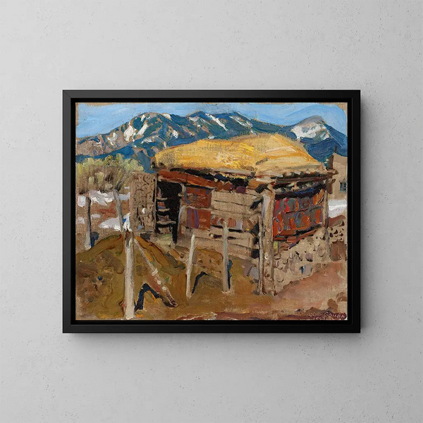 Abri dans les montagnes de Taos - Akseli Gallen-Kallela — gerahmtes Bild an der Wand