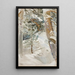 Schneelandschaft - Akseli Gallen-Kallela — gerahmtes Bild an der Wand