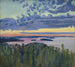 Blick auf einen See bei Sonnenuntergang - Akseli Gallen-Kallela — Ansicht des Kunstwerks