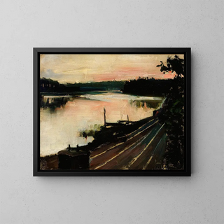 Akseli GallenKallela - View from Elintarha at Sunset.webp