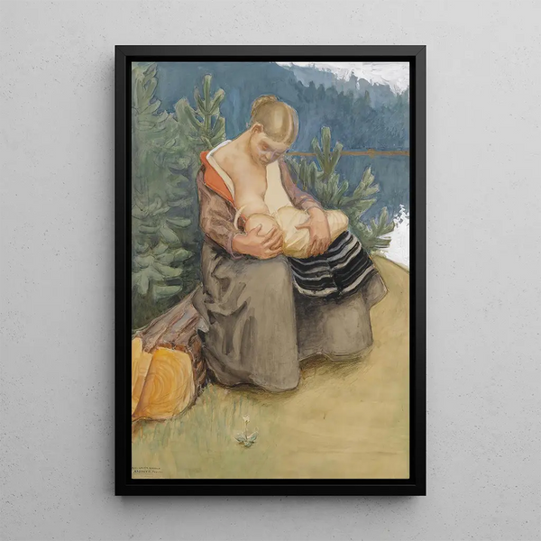 Mutter und Kind - Akseli Gallen-Kallela — gerahmtes Bild an der Wand