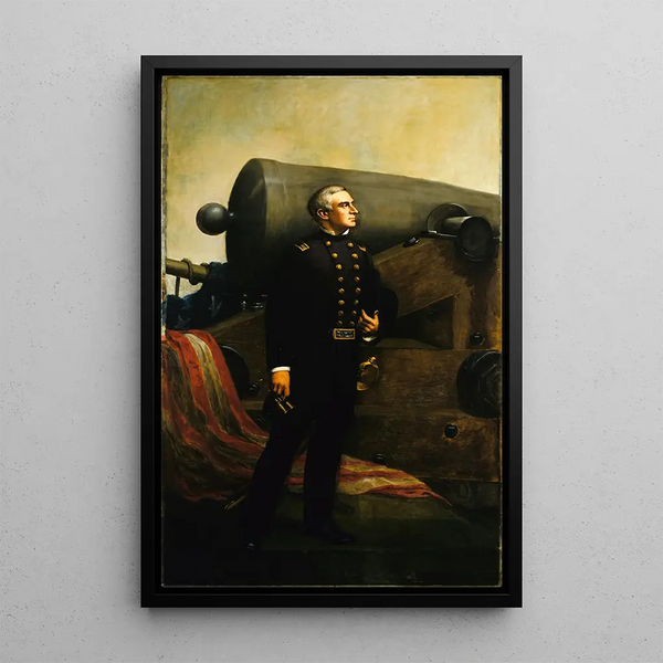 Der erste Kanonenschuss in Fort Sumter, Major Robert Anderson - Alban Jasper Conant — gerahmtes Bild an der Wand