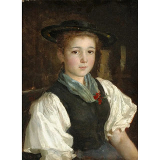 Albert Anker - Bauernmdchen Farm Girl.webp