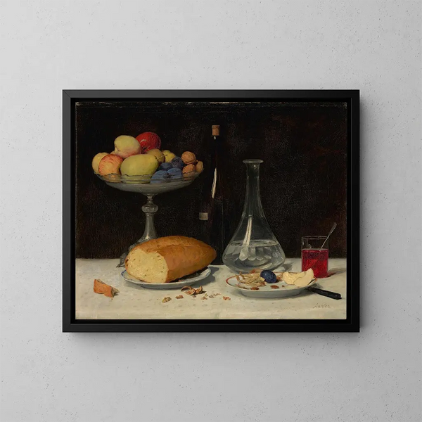 Stillleben in Maßen - Albert Anker — gerahmtes Bild an der Wand