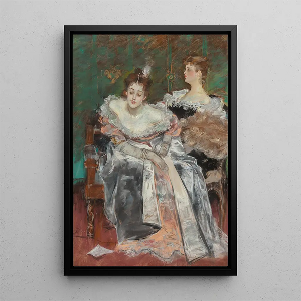 Une Indiscrétion - Albert Beck Wenzell — gerahmtes Bild an der Wand