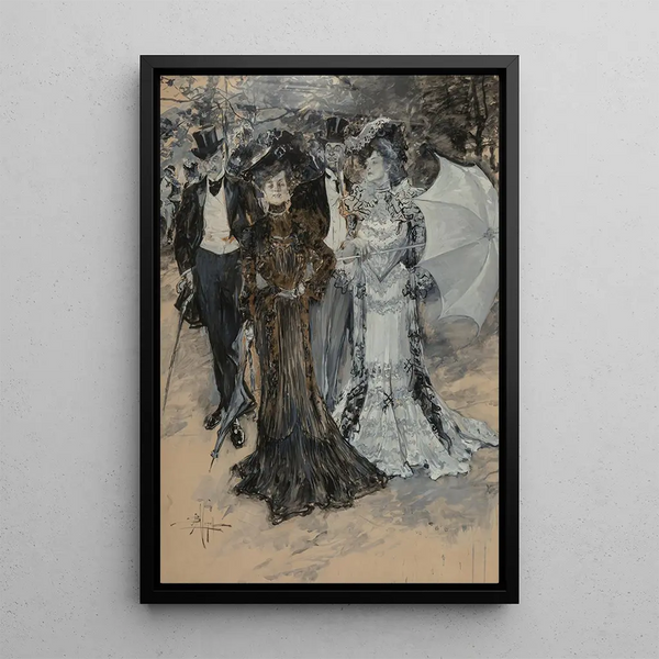Reproduktion des Gemäldes Die Promenade - Albert Beck Wenzell