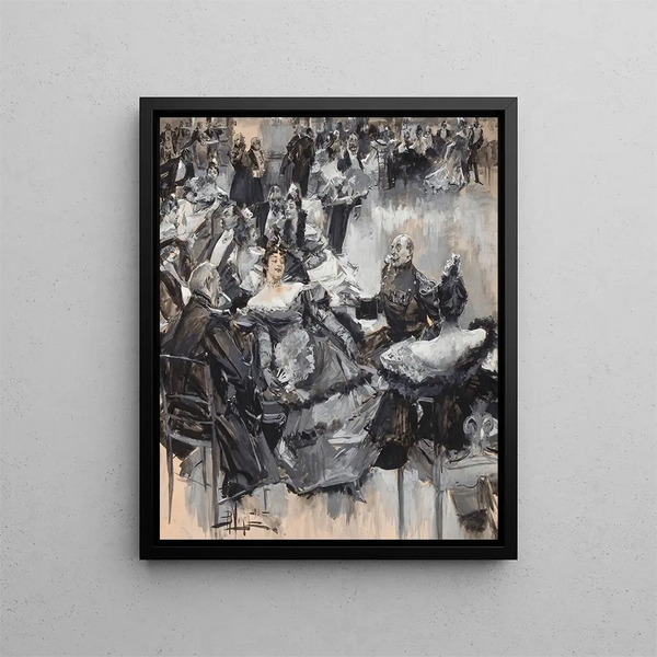 Ball der Botschaft von Wien - Albert Beck Wenzell — gerahmtes Bild an der Wand