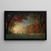 Sonnenuntergang in Indien, Hirsche in der Nähe eines Sees - Albert Bierstadt — gerahmtes Bild an der Wand