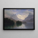 Bergszene - Albert Bierstadt — gerahmtes Bild an der Wand