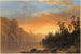 Sonnenuntergang in Kalifornien - Albert Bierstadt — Ansicht des Kunstwerks