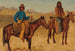 Trapper und indianischer Führer auf Pferd - Albert Bierstadt — Ansicht des Kunstwerks