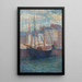 Segelboot am Kai - Albert Dubois-Pillet — gerahmtes Bild an der Wand