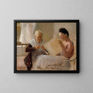 Albert Edelfelt - Annie Edelfelt With Fredrika Snygg.webp