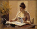 Dame schreibend einen Brief - Albert Edelfelt — Ansicht des Kunstwerks