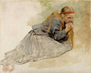 Albert Edelfelt - Mary Magdalene Kneeling Study For The Christ And Mary Magdalene.webp