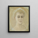 Portrait-Studie von Baroness Naomi Emi De La Chapelle - Albert Edelfelt — gerahmtes Bild an der Wand