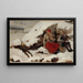 Studie für verbranntes Dorf - Albert Edelfelt — gerahmtes Bild an der Wand
