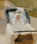 Der Sohn des Künstlers, Erik, in einem Kinderwagen - Albert Edelfelt — Ansicht des Kunstwerks