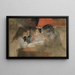 Die Kinder der Familie Brandt mit Lampe - Albert Edelfelt — gerahmtes Bild an der Wand