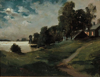 Villa à Haikko au clair de lune - Albert Edelfelt — Ansicht des Kunstwerks