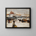 Wintertag auf dem Marktplatz von Helsinki - Albert Edelfelt — gerahmtes Bild an der Wand