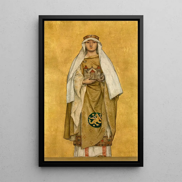 Judith, Ehefrau von Baudouin I. von Flandern - Albert Frans Lieven De Vriendt — gerahmtes Bild an der Wand