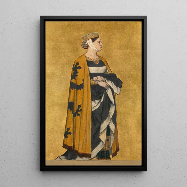 Reproduktion des Gemäldes Marguerite de Flandre Tochter von Baudouin von Konstantinopel - Albert Frans Lieven De Vriendt