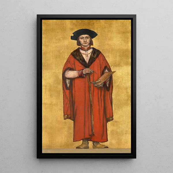Der Maler Jan van Eyck - Albert Frans Lieven De Vriendt — gerahmtes Bild an der Wand