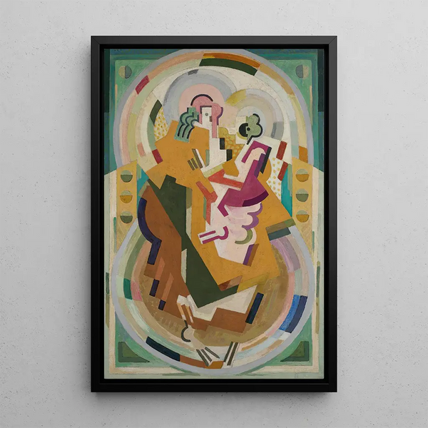 Reproduktion des Gemäldes Figur vorgeschlagen in einem Gemälde Maßcadencerythme - Albert Gleizes