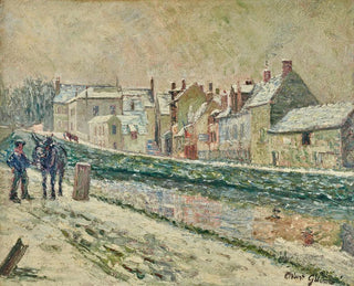 Albert Gleizes - Le village de MoretsurLoing sous la neige.webp