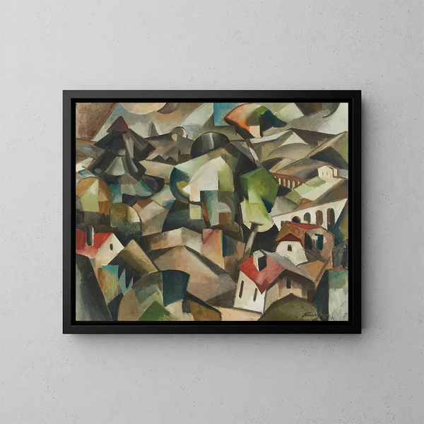 Landschaft in Meudon - Albert Gleizes — gerahmtes Bild an der Wand