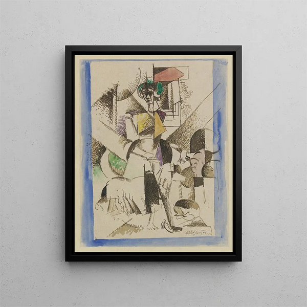 Portrait cubiste - Albert Gleizes — gerahmtes Bild an der Wand