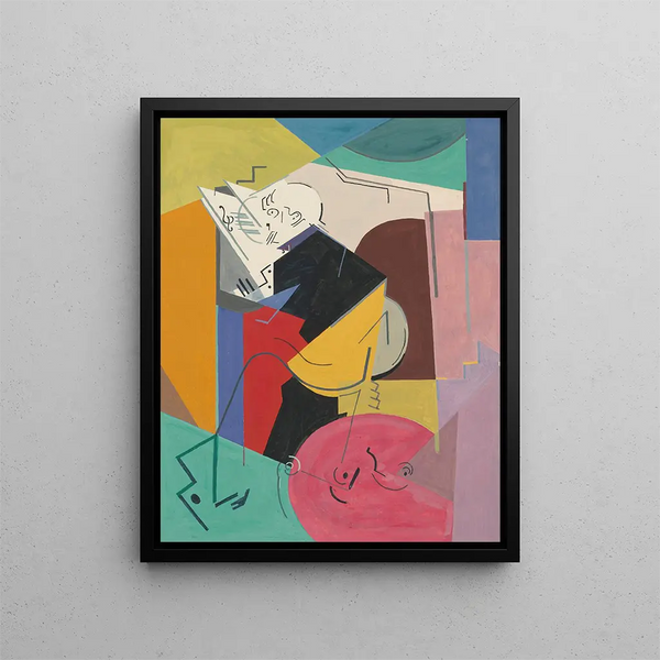 Studie für das Porträt von Florent Schmitt - Albert Gleizes — gerahmtes Bild an der Wand