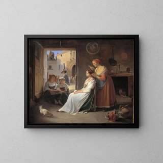 Albert Kchler - A Young Italian Woman being Adorned by her Mother.webp