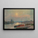 La Seine, Rouen, Sonnenuntergang - Albert Lebourg — gerahmtes Bild an der Wand