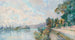 Die Seine und die Hügel von Dieppedalle Ansicht aufgenommen von Croisset bei Rouen - Albert Lebourg — Ansicht des Kunstwerks