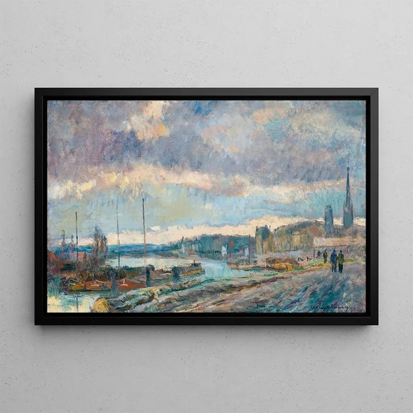 Le Port de Rouen - Albert Lebourg — gerahmtes Bild an der Wand