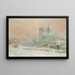 Notre-Dame de Paris Ansicht vom Quai de la Tournelle, Schneeeffekt - Albert Lebourg — gerahmtes Bild an der Wand