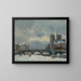 Paris Notre-Dame unter dem Schnee - Albert Lebourg — gerahmtes Bild an der Wand