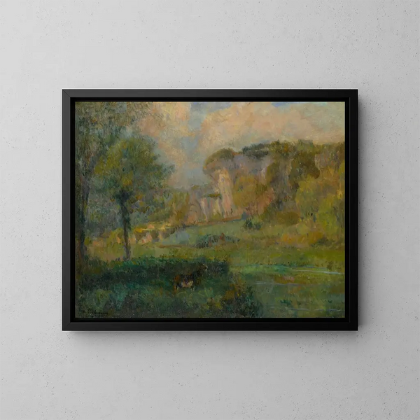Landschaft - Albert Lebourg — gerahmtes Bild an der Wand
