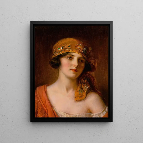 Eine modische Schönheit - Albert Lynch — gerahmtes Bild an der Wand