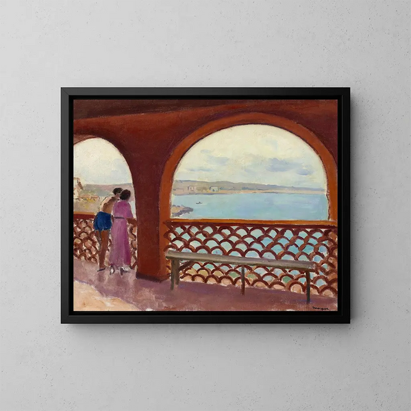 La terrasse de la Madrague - Albert Marquet — gerahmtes Bild an der Wand