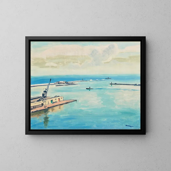Der Hafen von Algier - Albert Marquet — gerahmtes Bild an der Wand
