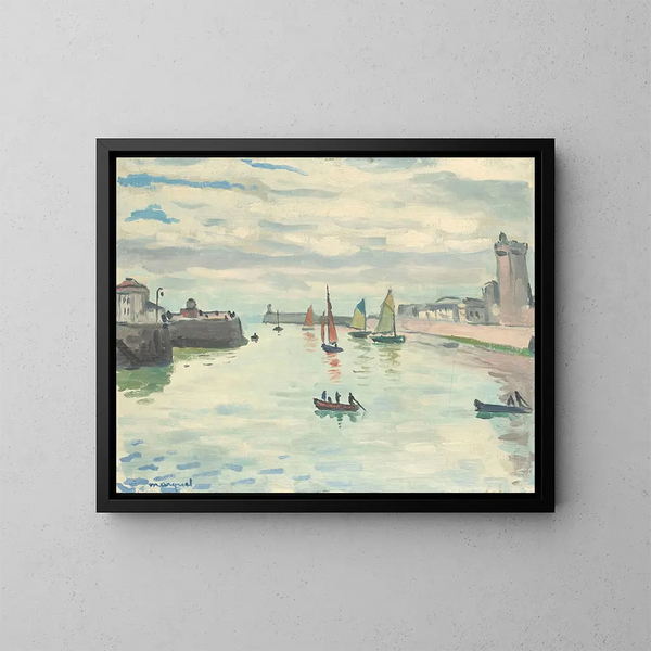 Le Port de la Chaume, Les Sables-d'Olonne - Albert Marquet — gerahmtes Bild an der Wand