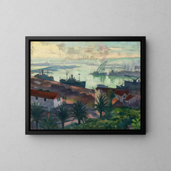 Der Hafen bei klarem Wetter - Albert Marquet — gerahmtes Bild an der Wand