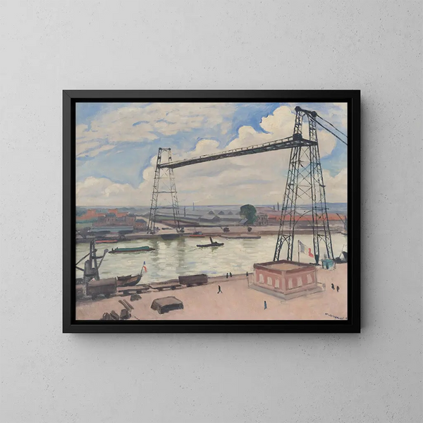 Das Fährbrücke von Rouen - Albert Marquet — gerahmtes Bild an der Wand