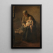 Eine Mutter mit ihrem Kind - Albert Neuhuys — gerahmtes Bild an der Wand