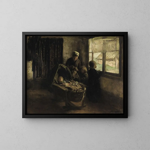 Das Nickerchen der Babys - Albert Neuhuys — gerahmtes Bild an der Wand