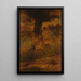Ein Hirsch und zwei Rehe - Albert Pinkham Ryder — gerahmtes Bild an der Wand